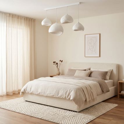 Brilagi - Taklampa med vajer WABI SABI 4xE27/40W/230V vit