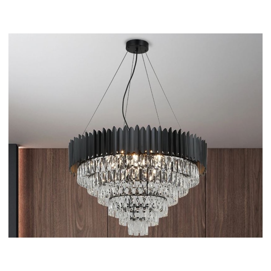 Brilagi - Taklampa med vajerupphängning CARLOS 11xE14/40W/230V Ø 80 cm