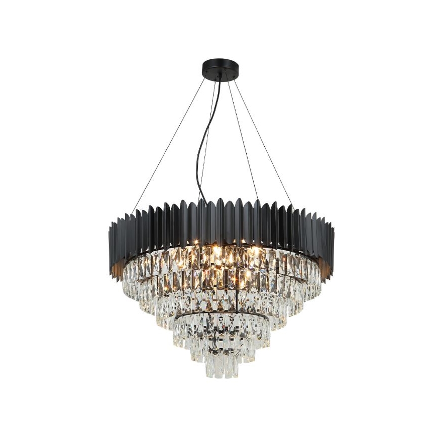 Brilagi - Taklampa med vajerupphängning CARLOS 11xE14/40W/230V Ø 80 cm