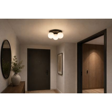 BRILAGI - Taklampa MILO 3xE27/60W/230V Ø 35 cm svart