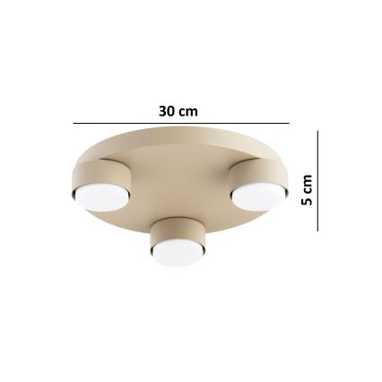 Brilagi - Taklampa MONO 3xGX53/12W/230V Ø 30 cm beige