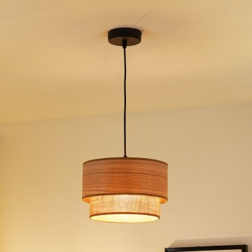 Brilagi - Taklampa MONTANA BOHO 1xE27/15W/230V Ø 25 cm brun/svart