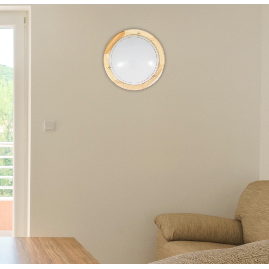 Brilagi - Taklampa ORBIS 1xE27/60W/230V Ø 30 cm furu