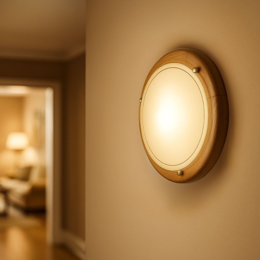 Brilagi - Taklampa ORBIS 1xE27/60W/230V Ø 30 cm i furu