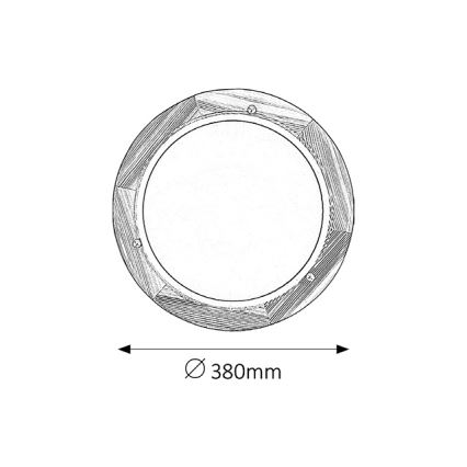 Brilagi - Taklampa ORBIS 2xE27/60W/230V Ø 38 cm furu