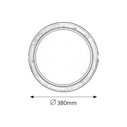 Brilagi - Taklampa ORBIS 2xE27/60W/230V Ø 38 cm furu