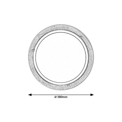 Brilagi - Taklampa ORBIS 2xE27/60W/230V Ø 38 cm furu