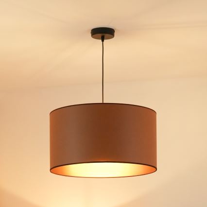 Brilagi - Taklampa OREGON ROLLER VEGE 1xE27/15W/230V Ø 45 cm brun