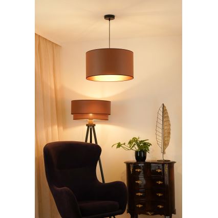 Brilagi - Taklampa OREGON ROLLER VEGE 1xE27/15W/230V Ø 45 cm brun