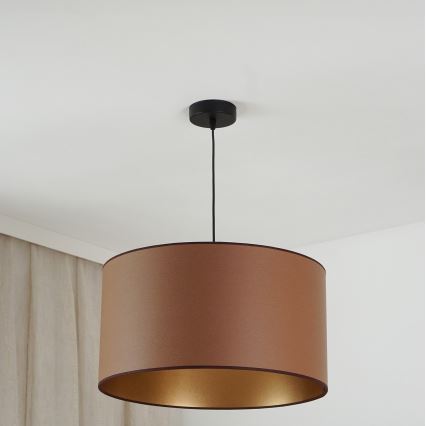 Brilagi - Taklampa OREGON ROLLER VEGE 1xE27/15W/230V Ø 45 cm brun