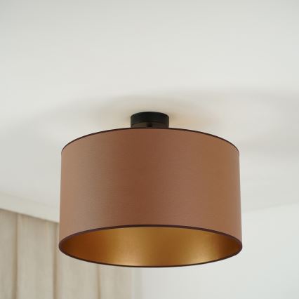 Brilagi - Taklampa OREGON ROLLER VEGE 1xE27/15W/230V Ø 45 cm brun