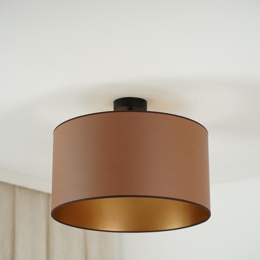 Brilagi - Taklampa OREGON ROLLER VEGE 1xE27/15W/230V Ø 45 cm brun