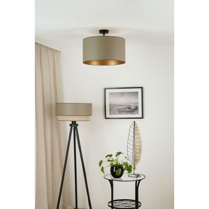 Brilagi - Taklampa OREGON ROLLER VEGE 1xE27/15W/230V Ø 45 cm grå