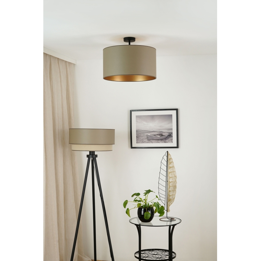 Brilagi - Taklampa OREGON ROLLER VEGE 1xE27/15W/230V Ø 45 cm grå