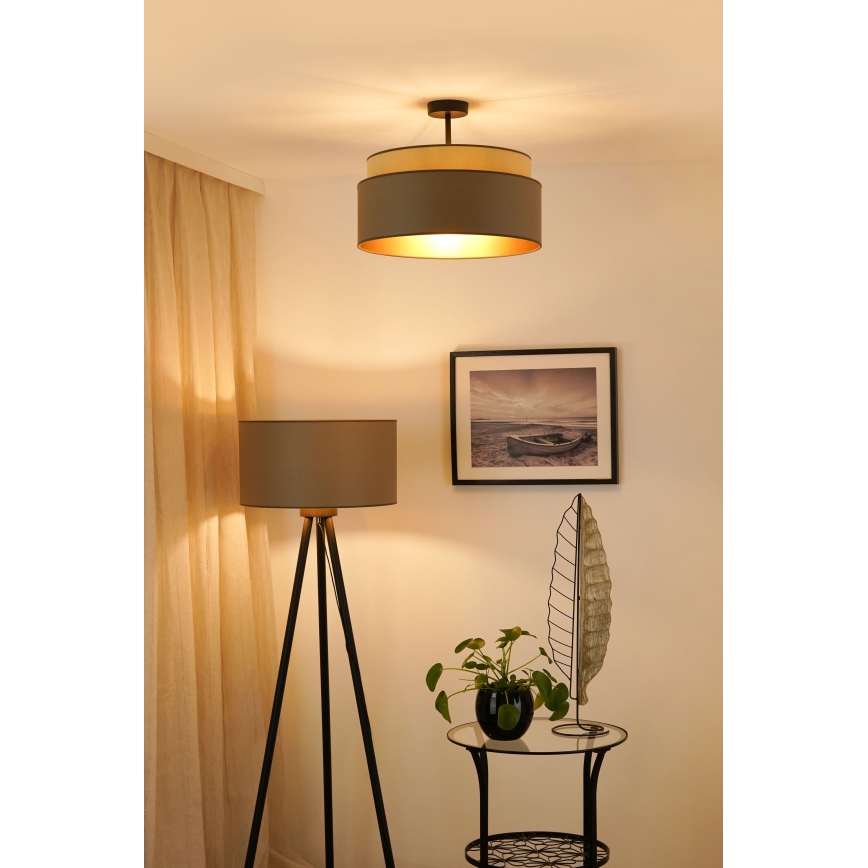 Brilagi - Taklampa OREGON VEGE 1xE27/15W/230V Ø 45 cm grå