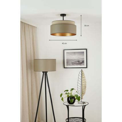 Brilagi - Taklampa OREGON VEGE 1xE27/15W/230V Ø 45 cm grå