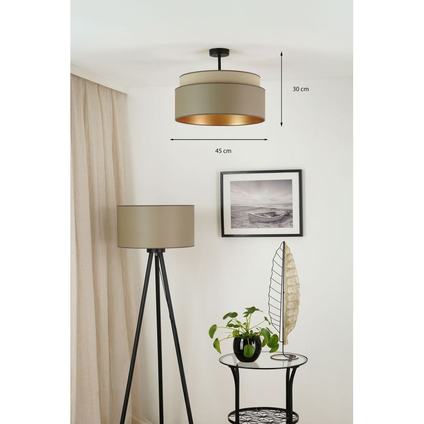 Brilagi - Taklampa OREGON VEGE 1xE27/15W/230V Ø 45 cm grå