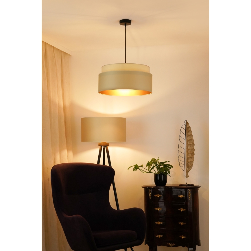 Brilagi - Taklampa OREGON VEGE 1xE27/15W/230V Ø 45 cm beige