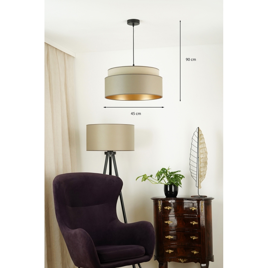 Brilagi - Taklampa OREGON VEGE 1xE27/15W/230V Ø 45 cm grå