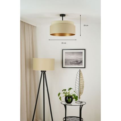 Brilagi - Taklampa OREGON VEGE 1xE27/15W/230V Ø 45 cm beige