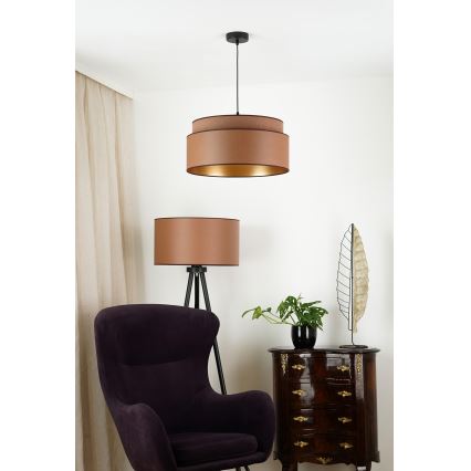 Brilagi - Taklampa OREGON VEGE 1xE27/15W/230V Ø 45 cm brun