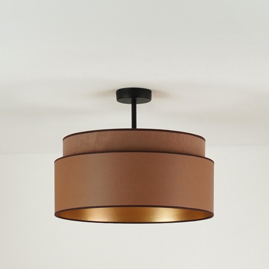 Brilagi - Taklampa OREGON VEGE 1xE27/15W/230V Ø 45 cm brun