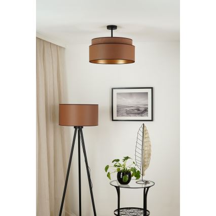 Brilagi - Taklampa OREGON VEGE 1xE27/15W/230V Ø 45 cm brun