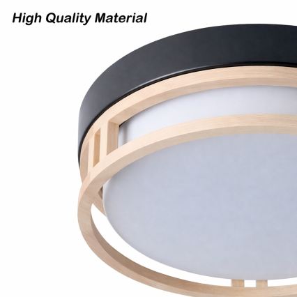 Brilagi - Taklampa ORINO 2xE27/40W/230V Ø 27 cm svart/ek