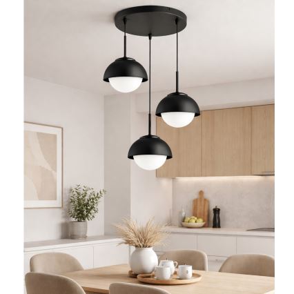 BRILAGI - Taklampa på kabel COSMO 3xE27/60W/230V svart