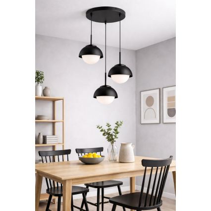 BRILAGI - Taklampa på kabel COSMO 3xE27/60W/230V svart
