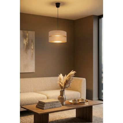 Brilagi - Taklampa på sladd DUO-DUO 1xE27/60W/230V diam. 40 cm beige/guld