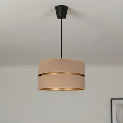 Brilagi - Taklampa på sladd DUO-DUO 1xE27/60W/230V diam. 40 cm beige/guld
