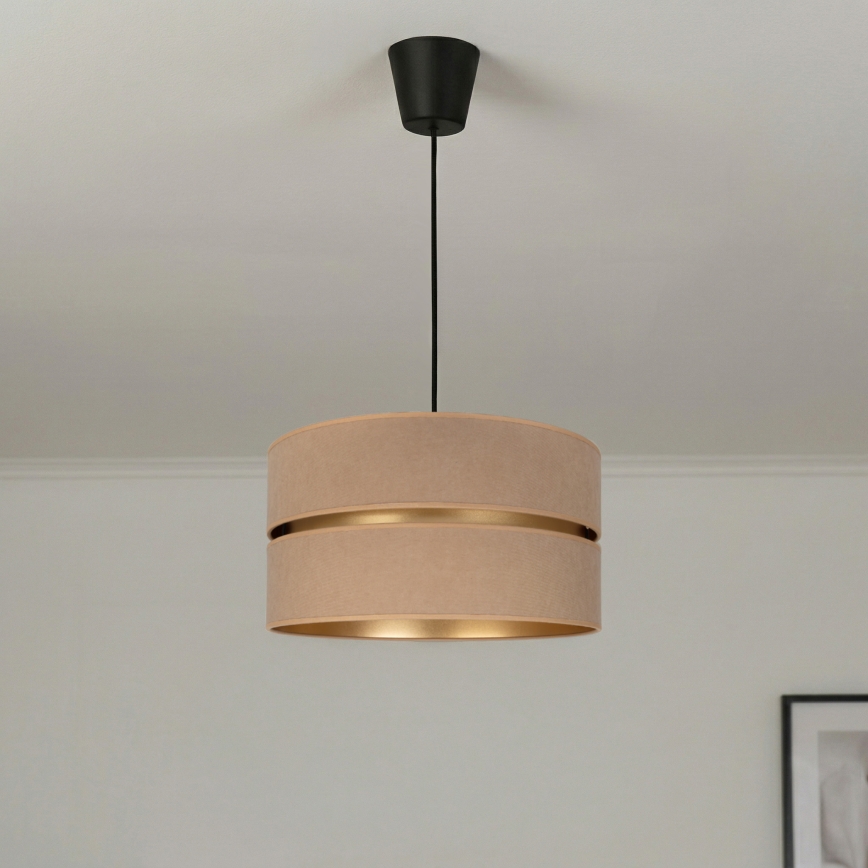 Brilagi - Taklampa på sladd DUO-DUO 1xE27/60W/230V diam. 40 cm beige/guld