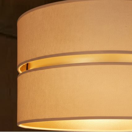 Brilagi - Taklampa på sladd DUO-DUO 1xE27/60W/230V diam. 40 cm beige/guld