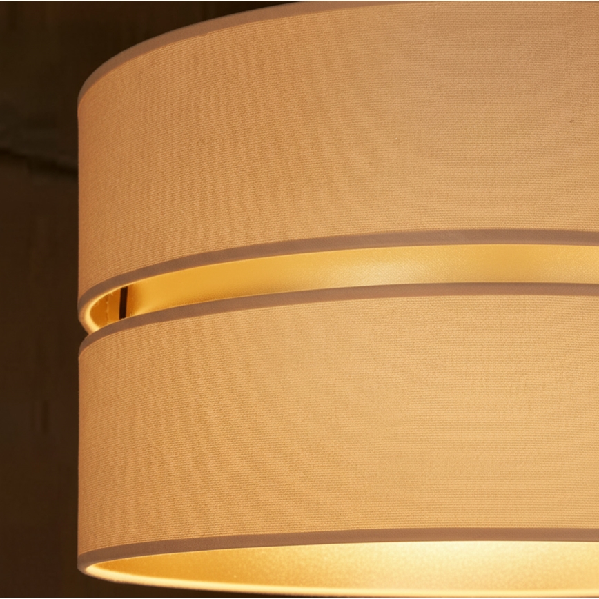 Brilagi - Taklampa på sladd DUO-DUO 1xE27/60W/230V diam. 40 cm beige/guld