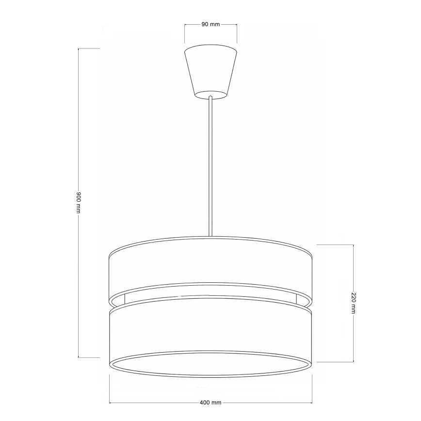 Brilagi - Taklampa på sladd DUO-DUO 1xE27/60W/230V diam. 40 cm beige/guld