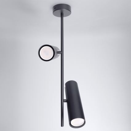 Brilagi - Taklampa på stång BRANCH 2xGU10/30W/230V svart