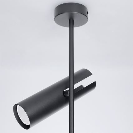 Brilagi - Taklampa på stång BRANCH 2xGU10/30W/230V svart