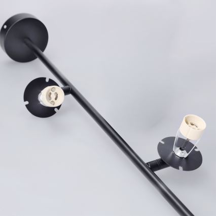 Brilagi - Taklampa på stång BRANCH 2xGU10/30W/230V svart