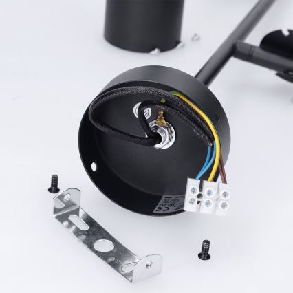 Brilagi - Taklampa på stång BRANCH 2xGU10/30W/230V svart