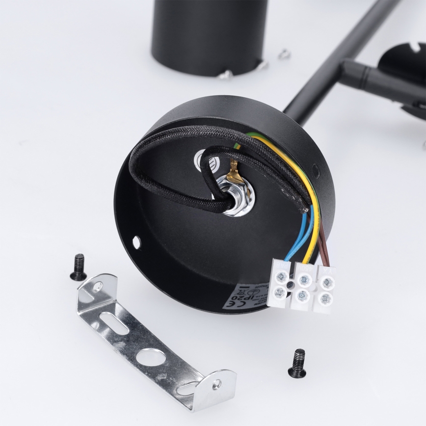 Brilagi - Taklampa på stång BRANCH 2xGU10/30W/230V svart