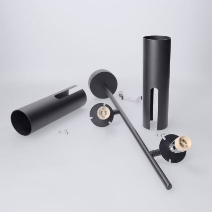Brilagi - Taklampa på stång BRANCH 2xGU10/30W/230V svart