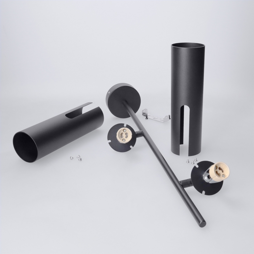 Brilagi - Taklampa på stång BRANCH 2xGU10/30W/230V svart