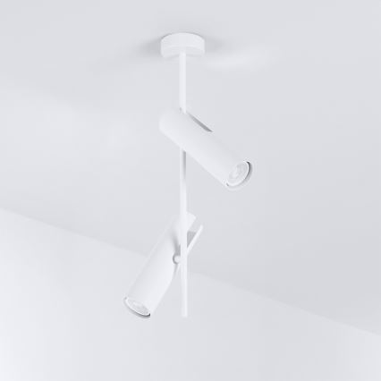 Brilagi - Taklampa på stång BRANCH 2xGU10/30W/230V vit