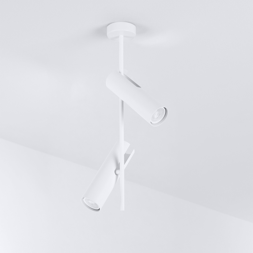 Brilagi - Taklampa på stång BRANCH 2xGU10/30W/230V vit