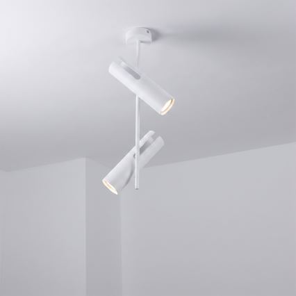 Brilagi - Taklampa på stång BRANCH 2xGU10/30W/230V vit