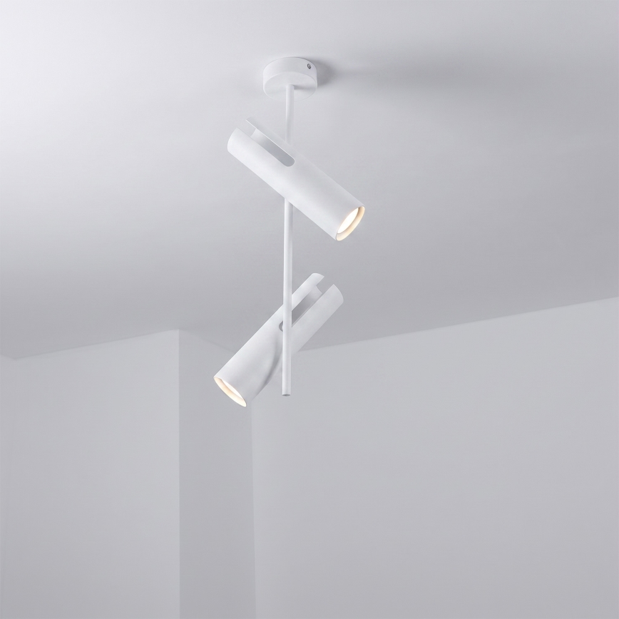 Brilagi - Taklampa på stång BRANCH 2xGU10/30W/230V vit