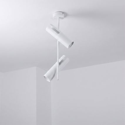 Brilagi - Taklampa på stång BRANCH 2xGU10/30W/230V vit
