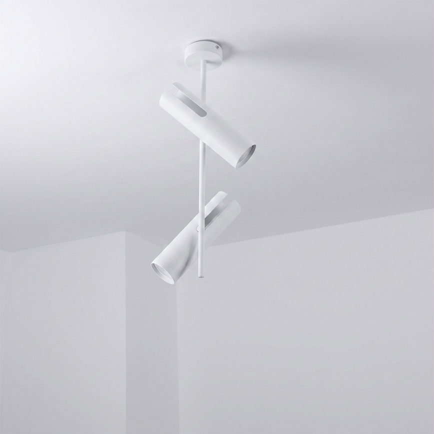 Brilagi - Taklampa på stång BRANCH 2xGU10/30W/230V vit