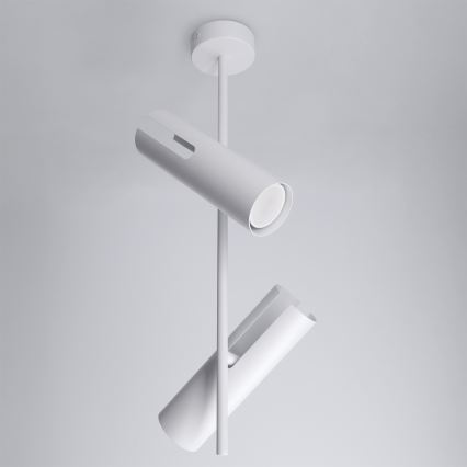 Brilagi - Taklampa på stång BRANCH 2xGU10/30W/230V vit